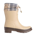 Barbour Stivaletto Donna in Gomma Beige con Altezza Tacco 30mm