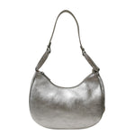 M Brc Borsa a Spalla Donna Linea Cristal Argento in Pelle Metallizzata