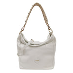 M Brc Borsa a Spalla Sole Bianca Donna in Pelle