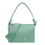 By Byblos Borsa Media a Mano Donna Verde Acqua con Tracolla in Tessuto