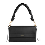 Coccinelle Borsa a Spalla Donna Boheme Small Double in Pelle Nero Cognac
