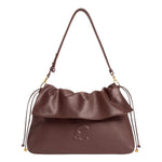 Coccinelle Borsa a Spalla Donna Lidia Media in Pelle Viola con Coulisse