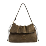 Coccinelle Borsa a Spalla Donna Lidia in Camoscio Fango