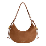 Coccinelle Borsa a Spalla Donna Thess Piccola in Camoscio Cognac