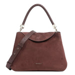CocCoccinelle Borsa a Spalla Donna Tiggy in Camoscio Viola con Mnaico Intrecciato