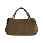 Coccinelle Borsa a Mano Donna Lizzie in Camoscio Fango con Tracolla