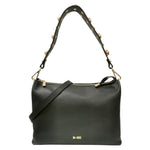 M Brc Borsa a Spalla Donna Linea Galassia in Pelle Nera 3 Soffietti