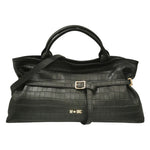 M Brc Borsa a Mano Donna Linea Alexia in Pelle Nera Effetto Cocco