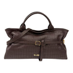 M Brc Borsa a Mano Donna Linea Alexia in Pelle Moro Effetto Cocco