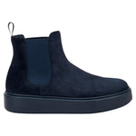 Frau Beatles Donna in Camoscio Blu con Elastico Laterale