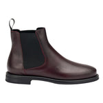 Frau Beatles Donna in Pelle Bordeaux con Elastico Nero