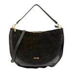 M Brc Borsa a Spalla Donna in Pelle e Camoscio Nero Linea Sole