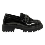 Keys Mocassino Donna in Vernice e Cavallino Nero