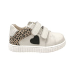 Balducci Sneakers Bambina in Pelle Latte Nero con Aniamlier