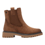 Refresh Stivaletto Donna in Camoscio Sintetico Cammello con Zip