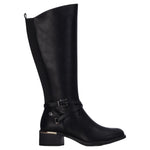 Refresh Stivale Donna Nero con Inserto Elasticizzato e Tacco Largo Alto 50mm