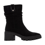 Refresh Stivaletto Donna in Camoscio Nero con Arriccio e Tacco Alto 70mm