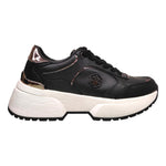 Lumberjack Sneakers Donna in Pelle Nero con Logo