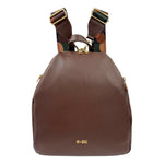 M Brc Zaino Donna in Pelle Marrone con Doppi Spallacci Linea Obona
