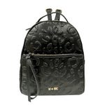 M Brc Zaino Donna Linea Print Nero con Tasca Frontale
