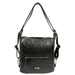 M Brc Borsa/Zaino Donna Linea Print in Pelle Nera
