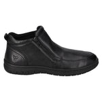 Valleverde Stivaletto Uomo in Pelle Nera con Zip Laterale