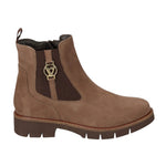Valleverde Stivaletto Donna in Camoscio Tortora con Logo e Elastico
