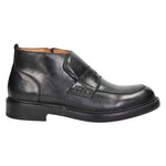 Exton Stivaletto Uomo in Pelle Nera con Zip