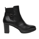 Nero Giardini Tronchetto Donna in Pelle Nera con Dettaglio Laterale e Tacco Alto 70mm