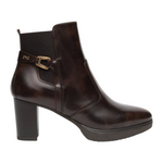 Nero Giardini Tronchetto Donna Moro in Pelle con Inserto Elasticizzato e Tacco Alto 70mm