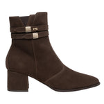 Nero Giardini Tronchetto Donna in Camoscio Moro con Tacco Largo Alto 55mm