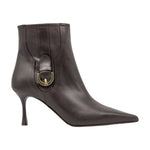 Albano Tronchetto Donna in Pelle Moro con Accessorio Decorativo e Tacco Alto 75mm