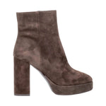 Albano Tronchetto Donna in Camoscio Moro con Plateau e Tacco Largo Alto 110mm