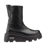 Cult Stivaletto Donna Platform in Ecopelle Nera con Zip sul Retro