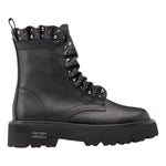Cult Anfibio Donna in Pelle Rouches e Borchie Nero