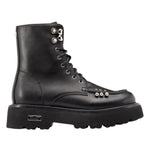 Cult Anfibio Donna in Pelle Nera con Strass e Borchie
