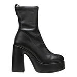 Cult Stivaletto Donna in Ecopelle Nera con Plateau e Tacco Largo Alto 120mm