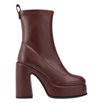 Cult Stivaletto Donna in Ecopelle Borgogna con Plateau e Tacco Largo Alto 120mm