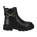 Valleverde Stivaletto Donna in Pelle Nera con Accessorio e Zip