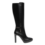 Nero Giardini Stivale Donna Nero in Pelle con Tacco Alto 100mm e Borchie