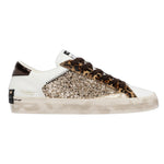 Crime London Sneakers Donna Bianco Leopardato Distressed Stradust