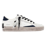 Crime London Sneakers Uomo Bianca Nero SKATE Blue Shadow