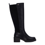 Refresh Stivale Donna in Camoscio e Ecopelle Nero con Tacco Alto 60mm