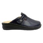 Susimoda Pantofola Donna in Pelle Blu con Plantare Estraibile