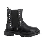 Primigi Stivaletto Bambina Nero in Ecopelle con Elastico e Borchie