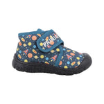 Primigi Pantofola Bambino Blu in Tessuto con Strappo