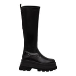 Buffalo Jupiter Stretch Hi Stivale Donna Nero Platform Alto 90mm