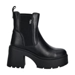 Buffalo Mila Chelsea Stivaletto Donna Nero con Tacco Largo Alto 85mm