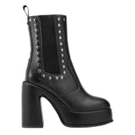 Cult Stivaletto Donna Nero con Borchiette e Tacco Alto 120mm e Plateau