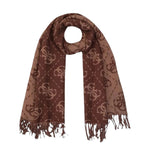 Guess Sciarpa Marrone Donna 4G Logo